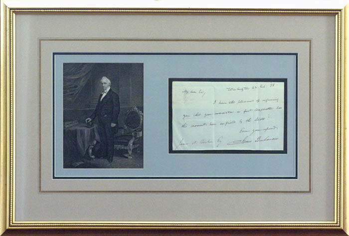 James Buchanan Autographed Document